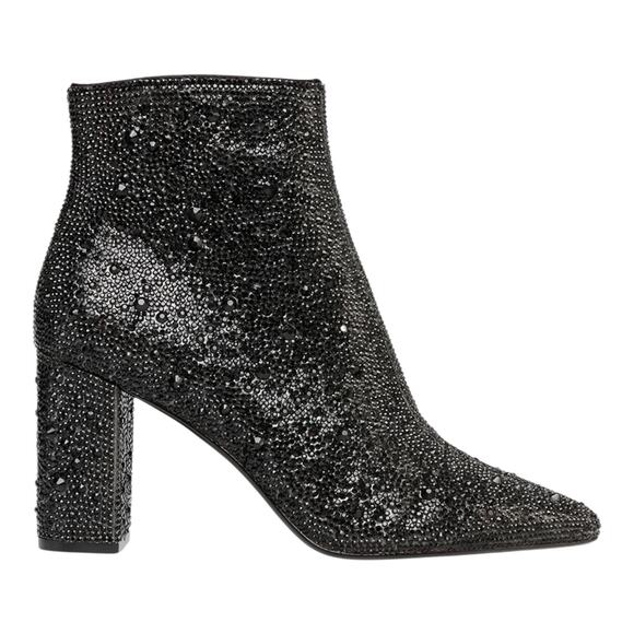 Betsey Johnson Women's Cady Embellished Bling Evening Booties Black Size 6 - Picture 2 of 5